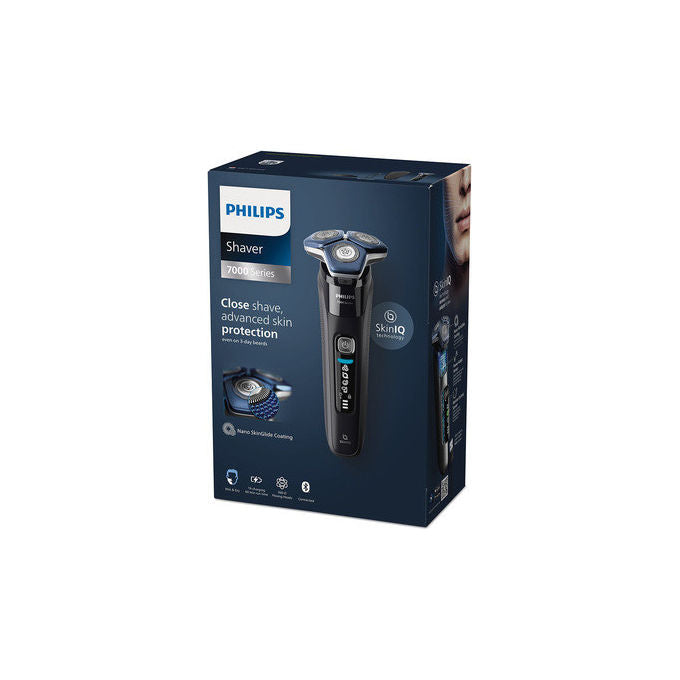 Philips S7886-35 Serie 7000 Rasoio elettrico Rotazione Wet e Dry 3 testine autonomia 60 min colore Nero