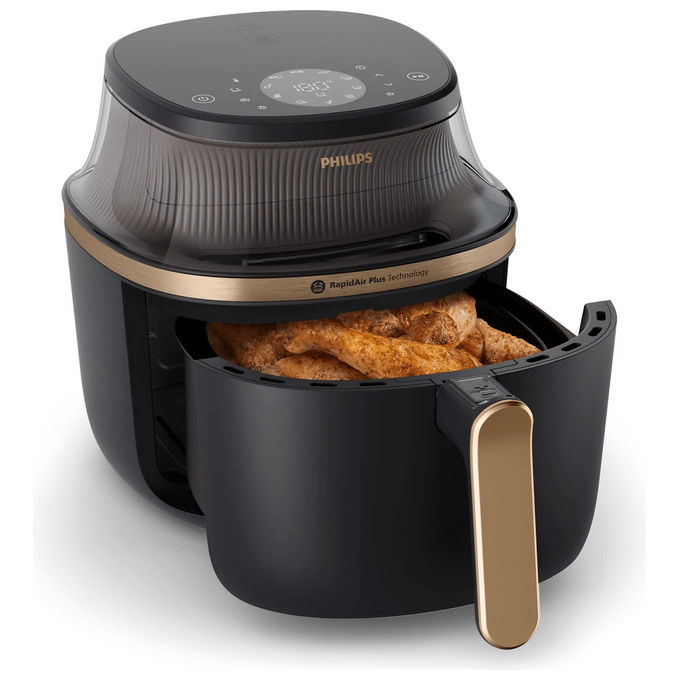 Philips NA342-00 Friggitrice ad aria 7.2 L 2000 W 16 programmi Display Touch colore Nero Oro