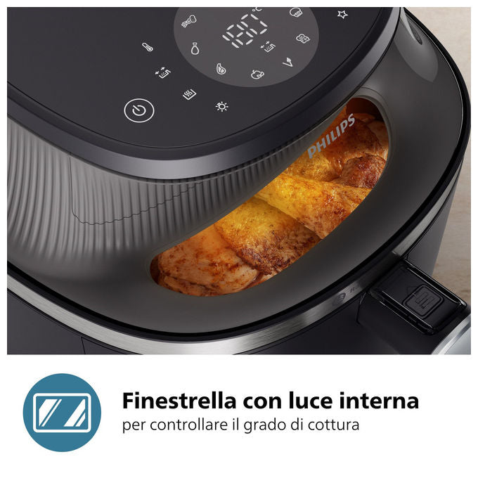 Philips NA342-00 Friggitrice ad aria 7.2 L 2000 W 16 programmi Display Touch colore Nero Oro