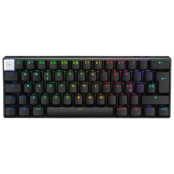 Logitech G 920-011908 PRO X 60 Tastiera Gaming Meccanica Wireless LIGHTSPEED 60% LIGHTSYNC RGB Switch GX Brown Copritasti PBT QWERTY ITA colore Nero
