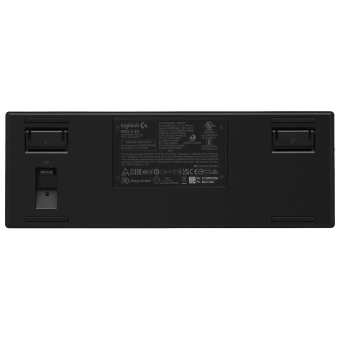 Logitech G 920-011908 PRO X 60 Tastiera Gaming Meccanica Wireless LIGHTSPEED 60% LIGHTSYNC RGB Switch GX Brown Copritasti PBT QWERTY ITA colore Nero