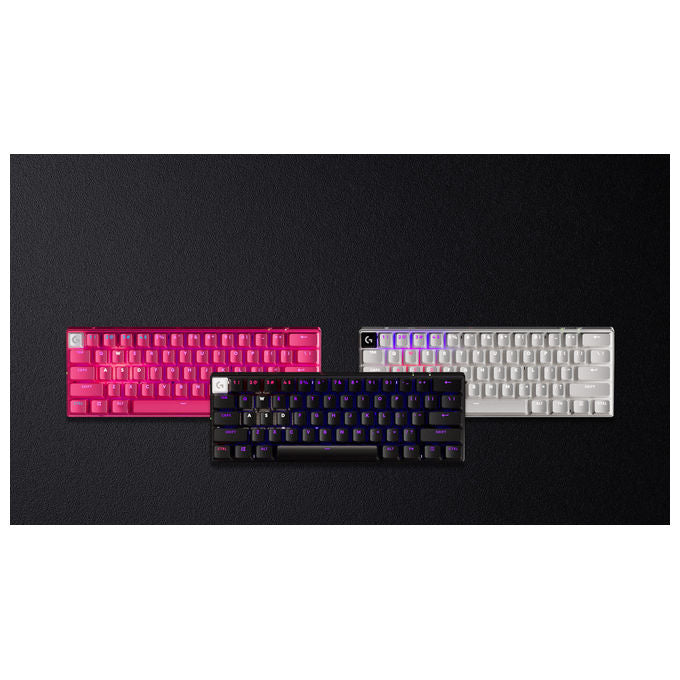 Logitech G 920-011908 PRO X 60 Tastiera Gaming Meccanica Wireless LIGHTSPEED 60% LIGHTSYNC RGB Switch GX Brown Copritasti PBT QWERTY ITA colore Nero