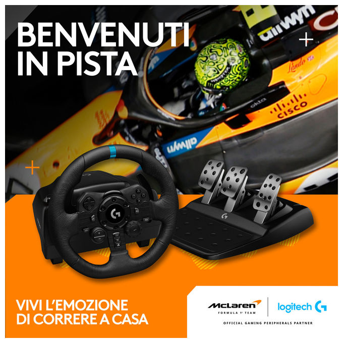 Logitech G 991-000531 G923 SE Volante da Corsa con Pedali e Leva del Cambio TRUEFORCE 900° PS5 PS4 PC colore Nero