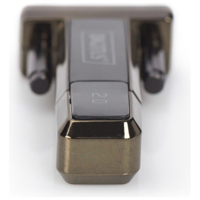 Digitus DA-70156 Adattatore USB 2.0 a Seriale RS232 D-Sub 9 Pin Maschio Chipset FTDI colore Nero