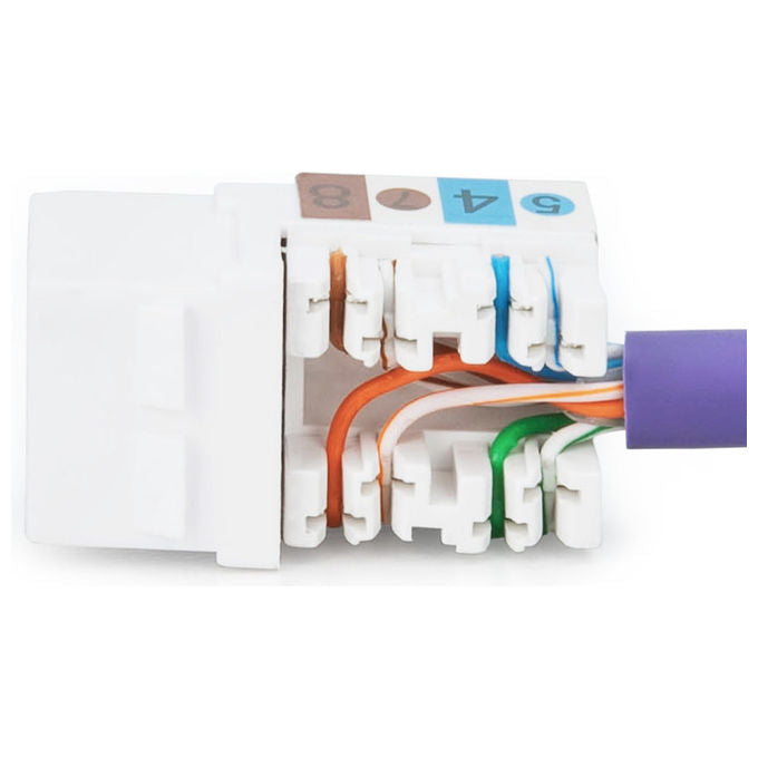 Digitus DN-93601 Modulo Keystone RJ45 CAT 6 Classe E non schermato LSA 8P8C 250 MHz colore Bianco