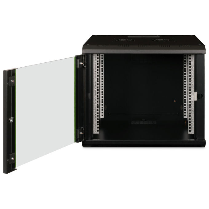 Digitus DN-19 09U-6-6-SW Armadio Rack 9U da Muro Linea SOHO Porta Vetro Sicurezza Capacita' 100 Kg colore Nero