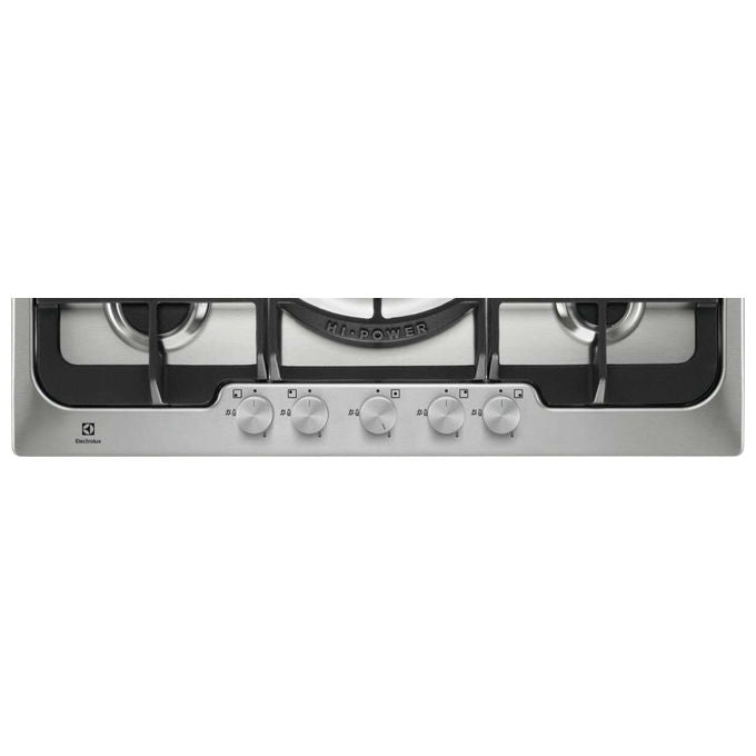 Electrolux PX750UOV SoftLine Piano cottura a gas 75 cm 5 fuochi griglie in ghisa accensione elettronica colore Acciaio Inox