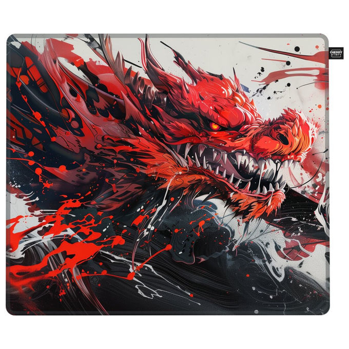 Cherry XTRFY JA-G0554 GP6 Hydrus Red Tappetino per mouse da gioco L 460x400 mm superficie liscia bordi cuciti base antiscivolo colore Rosso