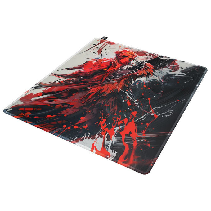 Cherry XTRFY JA-G0554 GP6 Hydrus Red Tappetino per mouse da gioco L 460x400 mm superficie liscia bordi cuciti base antiscivolo colore Rosso