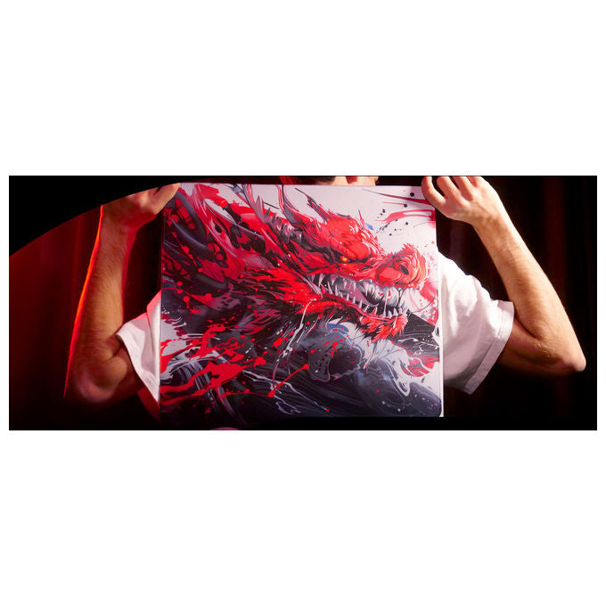 Cherry XTRFY JA-G0554 GP6 Hydrus Red Tappetino per mouse da gioco L 460x400 mm superficie liscia bordi cuciti base antiscivolo colore Rosso