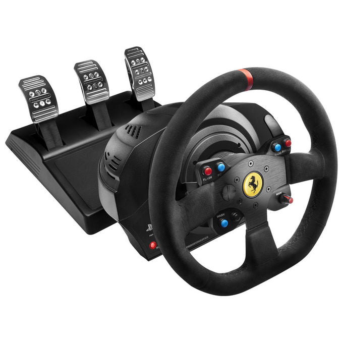 Thrustmaster 4160652 T300 Ferrari Integral Racing Wheel Alcantara Edition Volante con Pedaliera T3PA Force Feedback 1080° PC PS3 PS4 PS5 colore Nero
