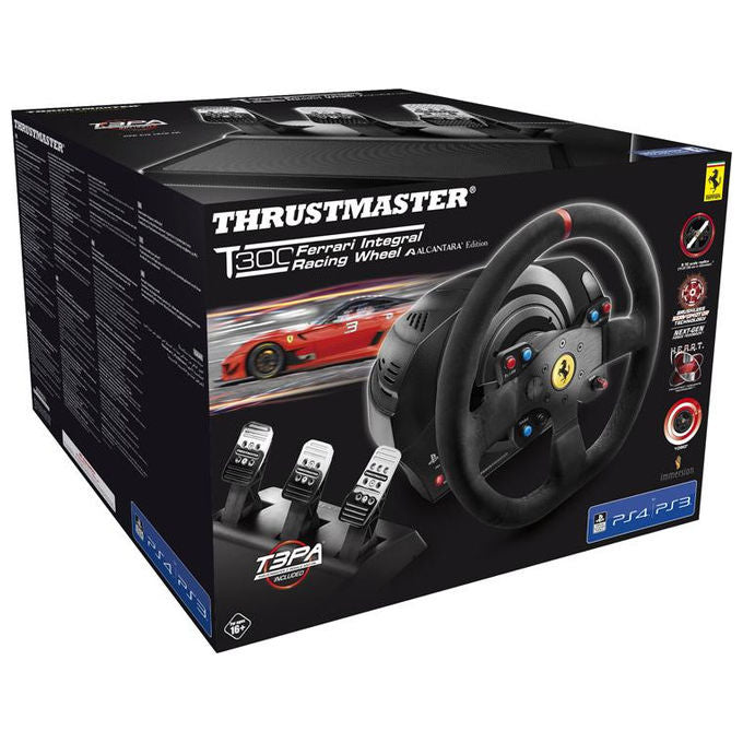 Thrustmaster 4160652 T300 Ferrari Integral Racing Wheel Alcantara Edition Volante con Pedaliera T3PA Force Feedback 1080° PC PS3 PS4 PS5 colore Nero