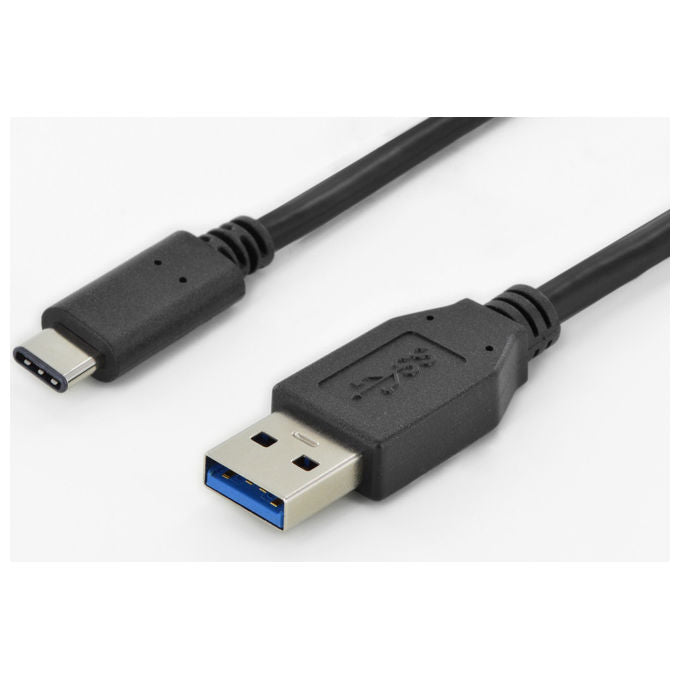 Digitus AK-300136-010-S Cavo USB-C USB 3.2 Gen 1 da USB-A a USB-C Maschio Maschio 5 Gbps 3A 1 m colore Nero