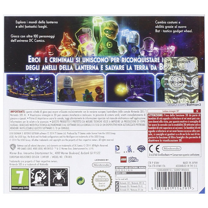Warner Bros LEGO Batman 3 Gotham e Oltre Videogioco Nintendo 3DS e 2DS Azione Avventura 1 Giocatore PEGI 12