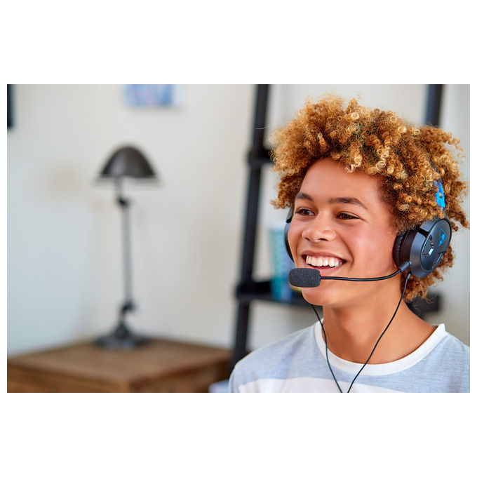 Turtle Beach TBS-3303-05 Recon 50P Cuffie Gaming Cablate Over Ear Microfono Rimovibile PS5 PS4 Xbox PC colore Nero Blu