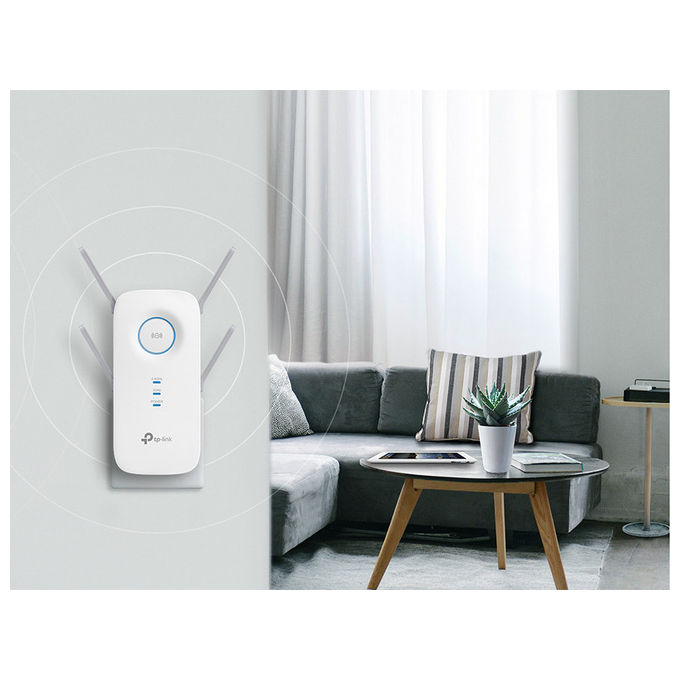 TP-Link RE650 Range Extender Wi-Fi Dual Band AC2600 800 Mbps 2.4 GHz 1733 Mbps 5 GHz 4 Antenne 1 Porta Gigabit colore Bianco