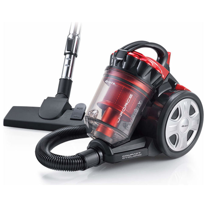 Ariete 2753 J-Force Aspirapolvere a Cilindro Senza Sacco Ciclonico 3 L 700 W Filtro HEPA colore Rosso Nero