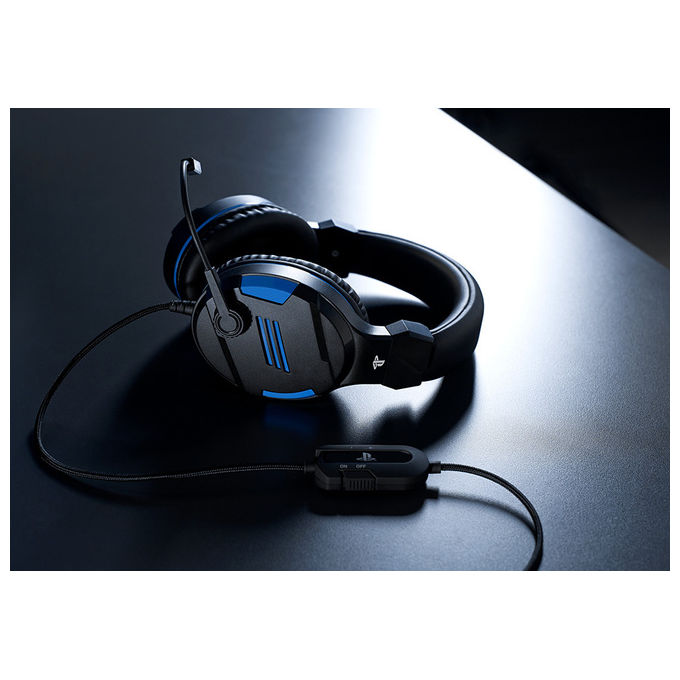 Bigben Interactive PS4OFHEADSETV3 Cuffie Gaming Over-ear Stereo Cablate con Microfono per PS4 PC Mac colore Nero Blu