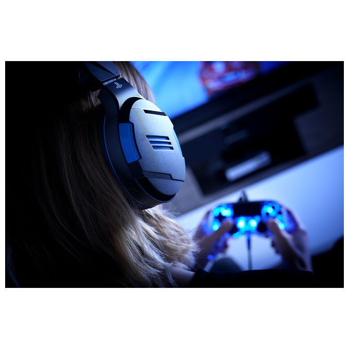 Bigben Interactive PS4OFHEADSETV3 Cuffie Gaming Over-ear Stereo Cablate con Microfono per PS4 PC Mac colore Nero Blu