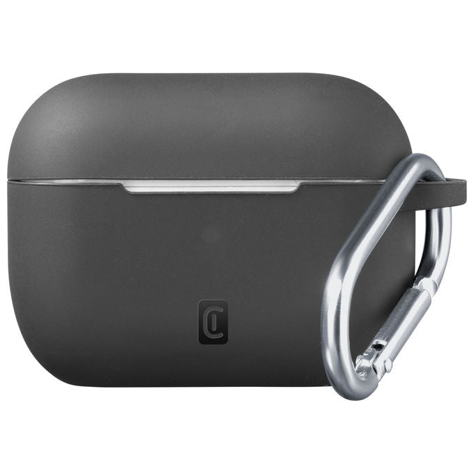 Cellularline BOUNCEAIRPODSPROK Bounce Custodia AirPods Pro Silicone Soft Touch con Gancio colore Nero