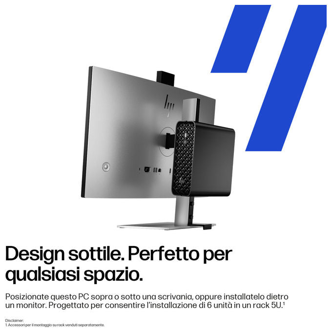 HP D4SZ5ET Z2 Mini G1i Wolf Pro Security Edition Mini PC Workstation AI Intel Core Ultra 7 265 32 GB DDR5 SSD 1 TB Windows 11 Pro colore Nero