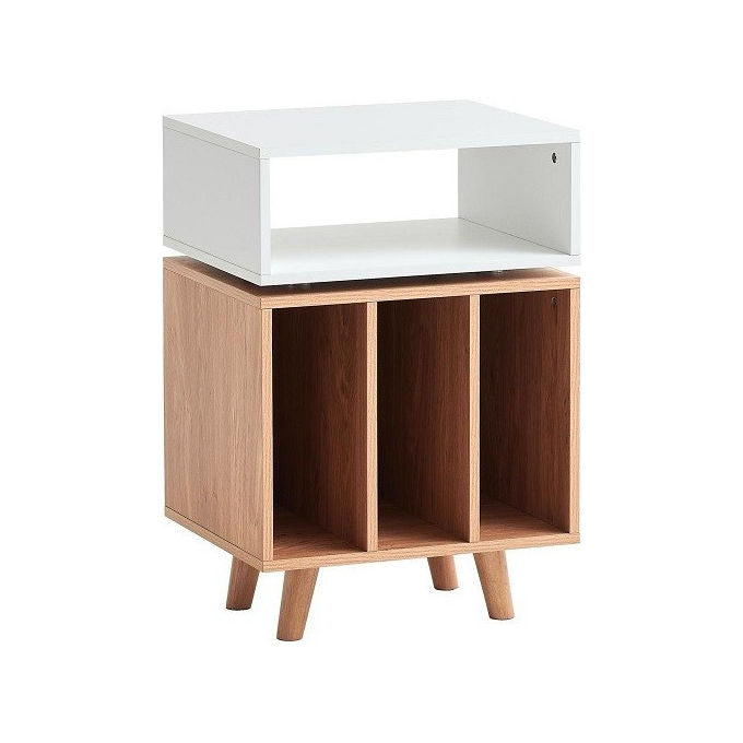 NorStone NORSTO70AWTOK Stockholm 700 Mobile Hi-Fi per Vinili e Giradischi 3 Sezioni 48x70x40 cm colore Bianco Rovere Chiaro