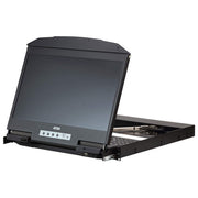 Aten CL3800NW Console KVM LCD Rack 1U 18.5'' Full HD Dual Rail HDMI DVI VGA Tastiera QWERTY UK Touchpad colore Nero