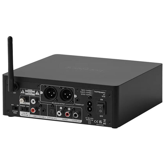 Tangent TANPREAMPIII PreAmp III Preamplificatore Stereo DAC 24bit 192 kHz Bluetooth 5.1 aptX HD Ingresso Phono Uscita XLR Bilanciata colore Nero