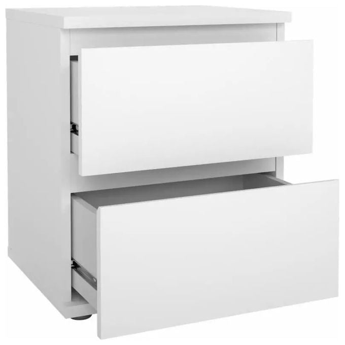Tvilum 890914949 Nova Comodino 2 Cassetti Stile Moderno Truciolare Zona Notte colore Bianco