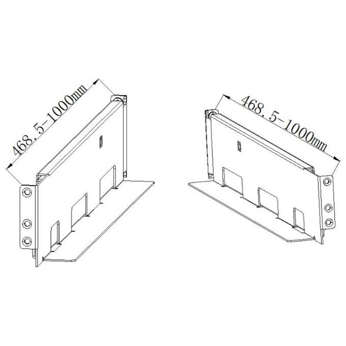 Hikvision R SERIES UPS RACK SLIDE 4-POST Kit Staffe Scorrimento Rack 4 Post per Banca Batterie UPS Serie R 2 pz