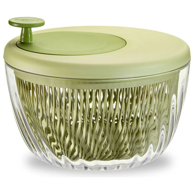 Guzzini 170900253 Spin and Store Centrifuga per Insalata con Coperchio 5L 26 cm BPA Free lavabile in lavastoviglie colore Verde Avocado