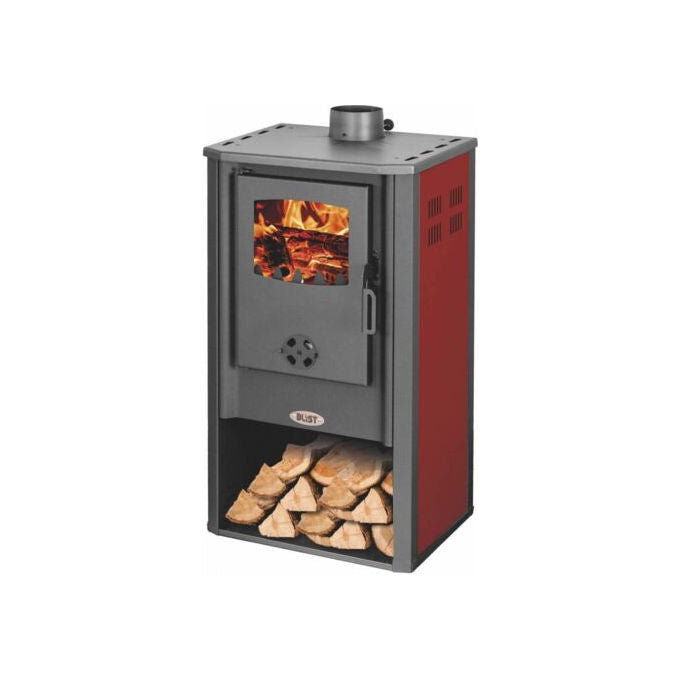 Blinky ZAR MODENA Stufa a Legna 7.3 kW Rendimento 78.7% Riscalda fino a 130 m³ Vetro Ceramico Panoramico 4 Stelle