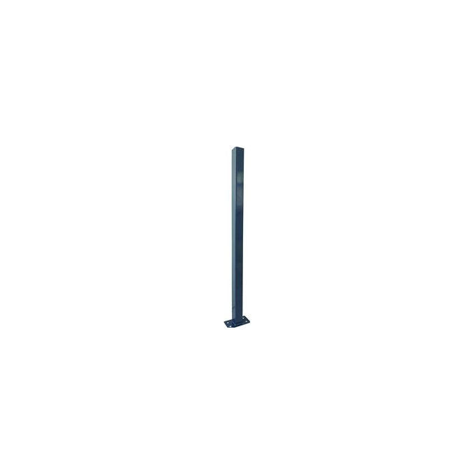 Vigor Paletto quadro per recinzione con piastra acciaio sezione 50x50 mm H 200 cm colore Antracite