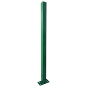 Vigor Paletto quadro per recinzione acciaio con piastra sezione 50x50 mm altezza 230 cm colore Verde RAL 6005
