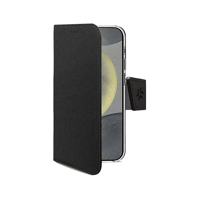 Celly WALLY1163 Custodia a Libro Portafoglio Samsung Galaxy S26 5G Ecopelle Chiusura Magnetica Funzione Stand 3 Slot Carte colore Nero