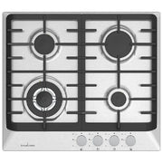 SCHAUB LORENZ SSPC604XFGW Piano cottura Gas 60 cm 4 Fuochi Griglie in Ghisa Valvola di Sicurezza colore Inox