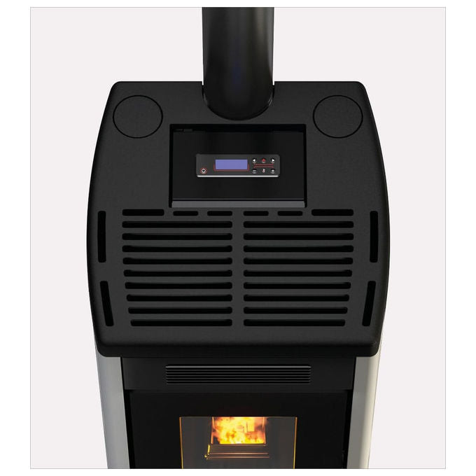 Cadel ATENA PLUS 14 T2 Stufa a Pellet 13.7 kW Ventilazione Forzata Canalizzabile 390 m³ App Domotica colore Antracite