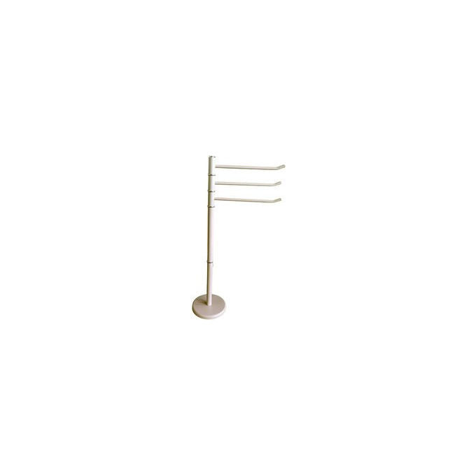 Mercury 84340 Piantana Porta Asciugamani 3 Bracci Metallo Verniciato Altezza 87 cm colore Ecru'