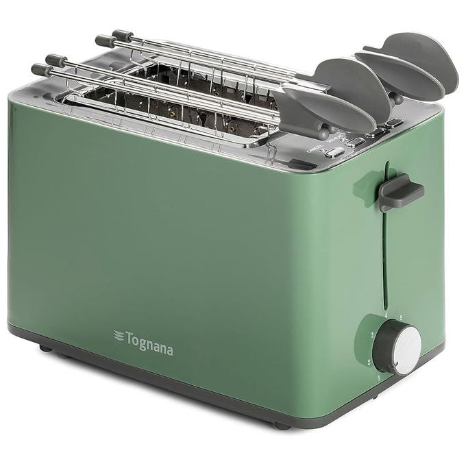 Tognana D2DTN06IRPEA IRIDEA Tostapane 2 fessure 2 pinze incluse 700 W colore Grigio perla