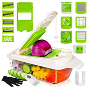 Castey Mandolina Multifunzione con Carrello Affetta Verdure e Frutta