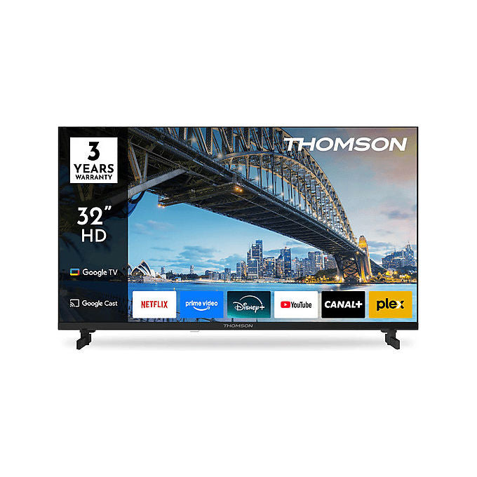 Thomson 32HG2S15K Smart TV 32'' LED HD Google TV DVB-T2 S2 HDR10 Wi-Fi Dual Band Hotel Mode colore Nero