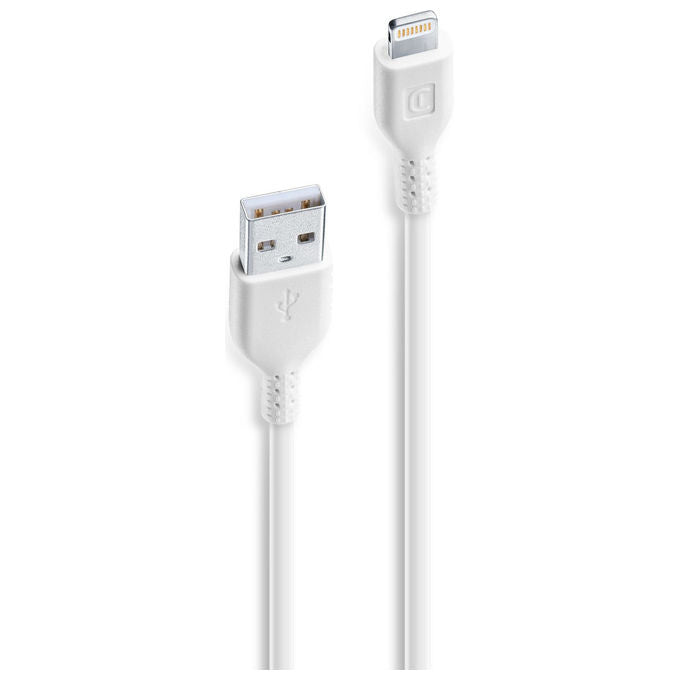 Cellularline USBDATA06MFIIPHW Power Cable Cavo USB A Lightning 0,6 m Ricarica Rapida 12W Certificato MFi colore Bianco