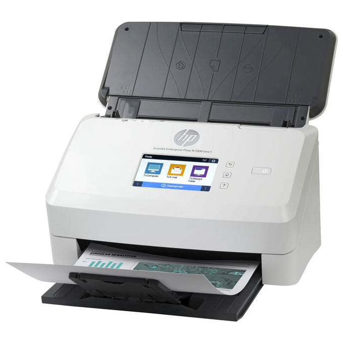 HP 6FW10A#B19 ScanJet Enterprise Flow N7000 Scanner a foglio A4 600x600 DPI Duplex ADF 80 fogli Wi-Fi USB 3.2 colore Bianco