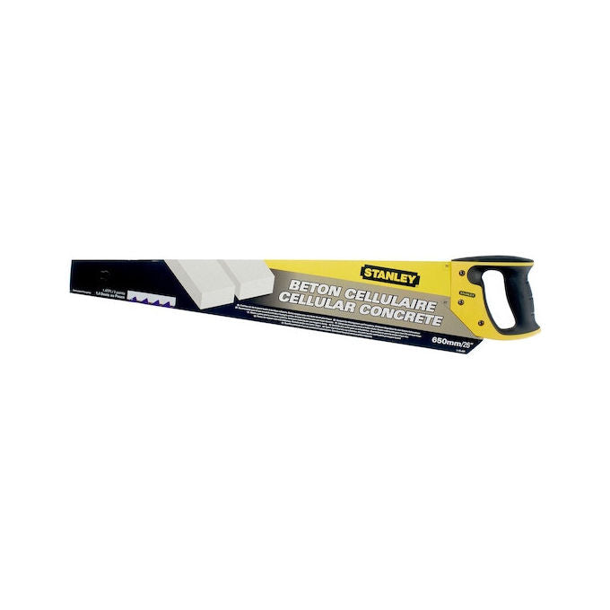 Stanley 1-15-441 FatMax Segaccio per Calcestruzzo Lama 65 cm Dentatura Hard Point colore Nero Grigio Giallo