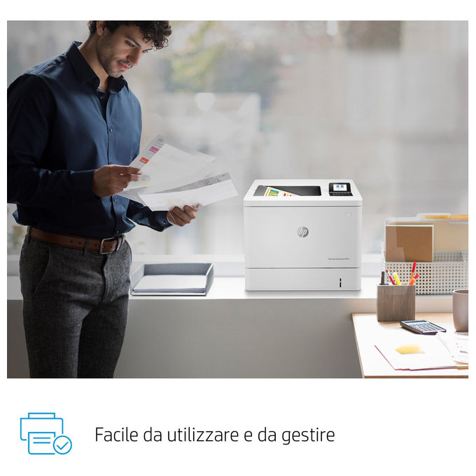HP 7ZU81A Color LaserJet Enterprise M554dn Stampante Laser A Colori A4 33 ppm 1200x1200 DPI Fronte Retro Rete LAN colore Bianco