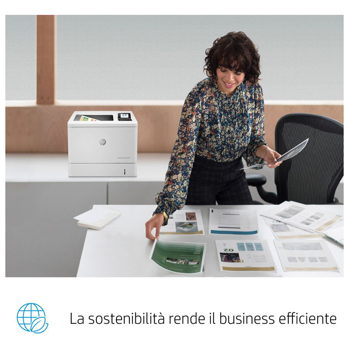 HP 7ZU81A Color LaserJet Enterprise M554dn Stampante Laser A Colori A4 33 ppm 1200x1200 DPI Fronte Retro Rete LAN colore Bianco