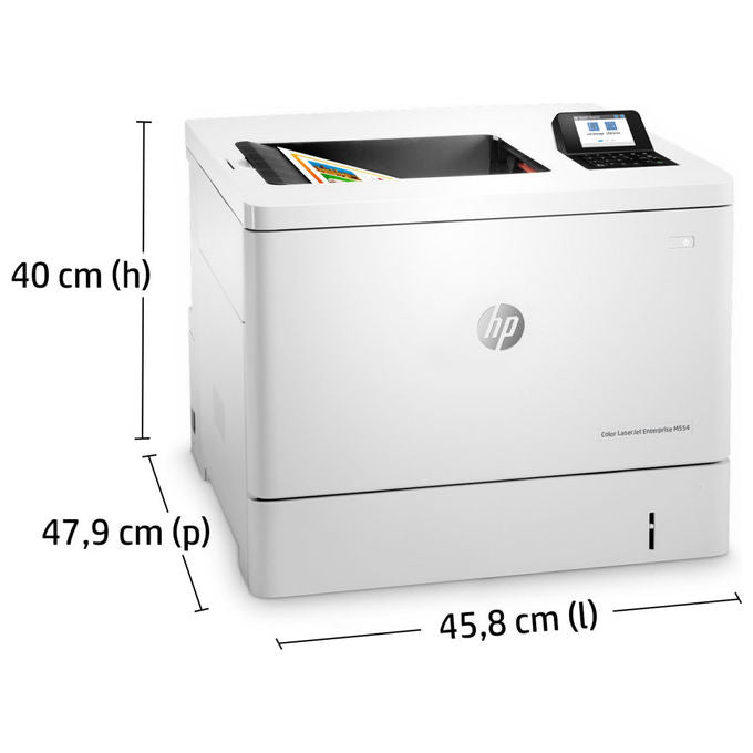 HP 7ZU81A Color LaserJet Enterprise M554dn Stampante Laser A Colori A4 33 ppm 1200x1200 DPI Fronte Retro Rete LAN colore Bianco