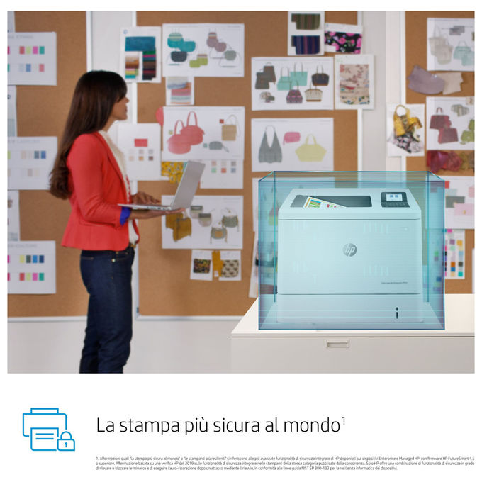 HP 7ZU81A Color LaserJet Enterprise M554dn Stampante Laser A Colori A4 33 ppm 1200x1200 DPI Fronte Retro Rete LAN colore Bianco