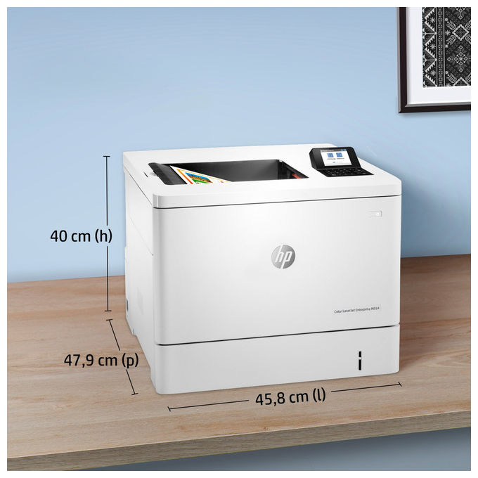 HP 7ZU81A Color LaserJet Enterprise M554dn Stampante Laser A Colori A4 33 ppm 1200x1200 DPI Fronte Retro Rete LAN colore Bianco