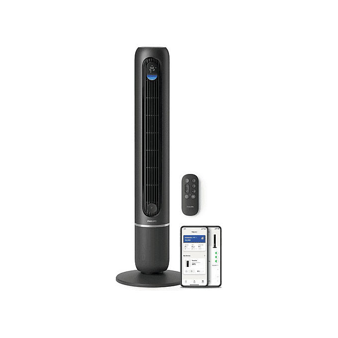 Philips CX7550-00 Smart Series 7000 Ventilatore a Torre 2440 m³-h 22 dB 30 W 12 velocita' Wi-Fi Aromaterapia colore Bianco 01